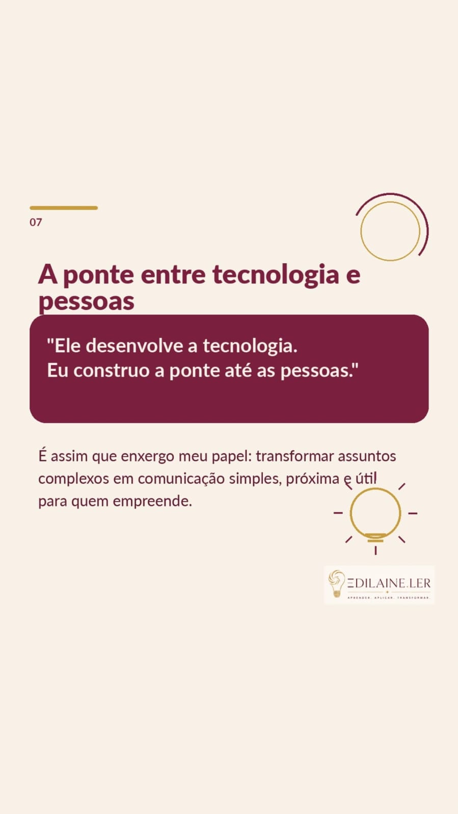 A ponte até as pessoas